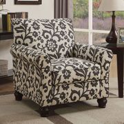 Gray/Ivory Pattern Transitional Accent Chair, Floral Pattern by Furniture of America additional picture 2