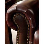 Top grain leather match transitional style sofa additional photo 3 of 7