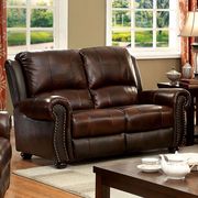 Top grain leather match transitional style sofa additional photo 4 of 7