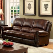 Top grain leather match transitional style sofa by Furniture of America additional picture 7