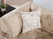 Soft beige linen fabric sofa by Furniture of America additional picture 5