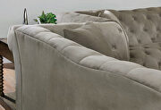 Soft gray linen fabric sofa by Furniture of America additional picture 6