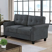 Additional charm plush button tufted sofa additional photo 3 of 3
