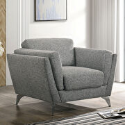 Mid-century modern chair in gray tweed-like fabric by Furniture of America additional picture 3