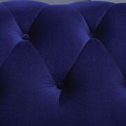 Button tufted blue velvet-like fabric chair by Furniture of America additional picture 2