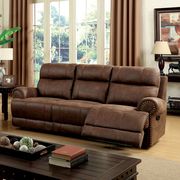 Brown Transitional Sofa w/ 2 Recliners by Furniture of America additional picture 3