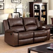 Brown Transitional Sofa w/ 2 Recliners by Furniture of America additional picture 6