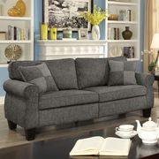 Dark Gray/Espresso Transitional Sofa by Furniture of America additional picture 2