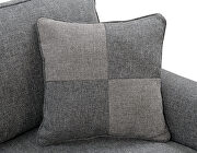 Transitional design dark gray linen-like fabric sectional sofa additional photo 3 of 6