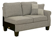 Transitional design dark gray linen-like fabric sectional sofa by Furniture of America additional picture 6