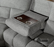 Gray transitional power recliner sectional with storage by Furniture of America additional picture 2
