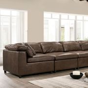 Brown modular contemporary sectional additional photo 2 of 1