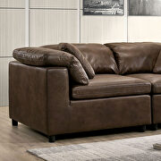 Modular design and neutral color faux leather loveseat by Furniture of America additional picture 2