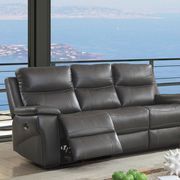 Gray contemporary motion recliner sofa additional photo 5 of 7