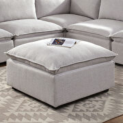 Light gray extra-plush fully-upholstered soft sofa additional photo 2 of 4