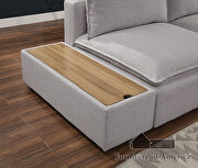 Light gray extra-plush fully-upholstered soft sofa additional photo 4 of 4