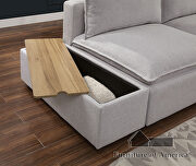 Light gray extra-plush fully-upholstered soft sofa additional photo 5 of 4