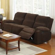 Dark Brown Transitional Sofa w/ 2 Recliners by Furniture of America additional picture 4