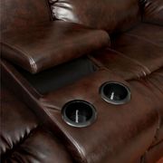 Dark Brown Transitional Sofa w/ 2 Recliners by Furniture of America additional picture 3