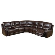 Brown reclining sectional w/ 3 recliners by Furniture of America additional picture 4