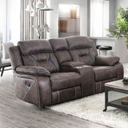 Brown contemporary reclining sofa by Furniture of America additional picture 12