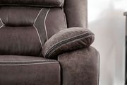 Brown contemporary reclining sofa additional photo 5 of 12