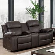 Brown Recliner Contemporary Sofa additional photo 3 of 7