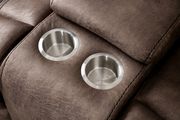 Brown traditional reclining sofa additional photo 5 of 11