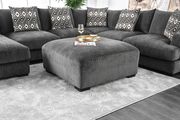 Oversized gray fabric large living room sectional by Furniture of America additional picture 6