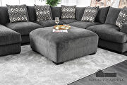 Gray contemporary ottoman additional photo 3 of 3
