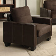 Chocolate/espresso contemporary sofa by Furniture of America additional picture 3