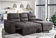 Graphite nubuck upholstered sleeper sectional sofa by Furniture of America additional picture 8