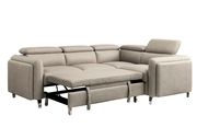 Gray fabric contemporary sectional w/ sleeper by Furniture of America additional picture 4
