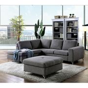 Compact gray fabric left-facing sectional by Furniture of America additional picture 3