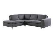 Compact gray fabric left-facing sectional by Furniture of America additional picture 6