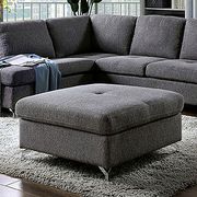 Compact gray fabric ottoman by Furniture of America additional picture 2