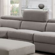 Gray contemporary sectional w/ power recliners by Furniture of America additional picture 2