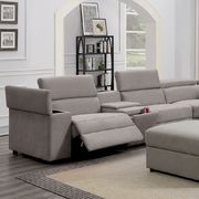 Gray contemporary sectional w/ power recliners by Furniture of America additional picture 9