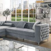 Gray transitional sectional w/ chaise storage by Furniture of America additional picture 5