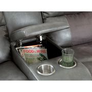 Gray Transitional Sofa w/ 2 Recliners & Drop-Down Table, Gray by Furniture of America additional picture 5