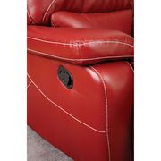 Red Contemporary Two Recliner Sofa by Furniture of America additional picture 3