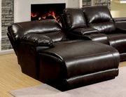 Recliner sectiional in dark brown w/ 2 consoles by Furniture of America additional picture 6