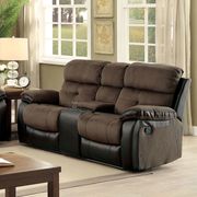 Unique brown/black casual style recliner sofa by Furniture of America additional picture 3