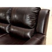 Traditional recliner sofa in brown leather by Furniture of America additional picture 5