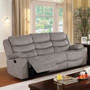 Light gray contemporary sofa w/ 2 recliners additional photo 5 of 7