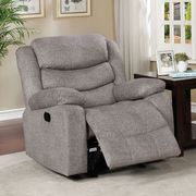 Light gray contemporary sofa w/ 2 recliners by Furniture of America additional picture 6