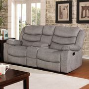 Light gray contemporary sofa w/ 2 recliners by Furniture of America additional picture 7