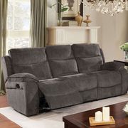 Gray Contemporary Sofa w/ 2 Recliners by Furniture of America additional picture 5