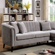 Light gray mid-century modern sectional by Furniture of America additional picture 2
