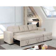 Beige chenille sectional w/ bed & storage by Furniture of America additional picture 3